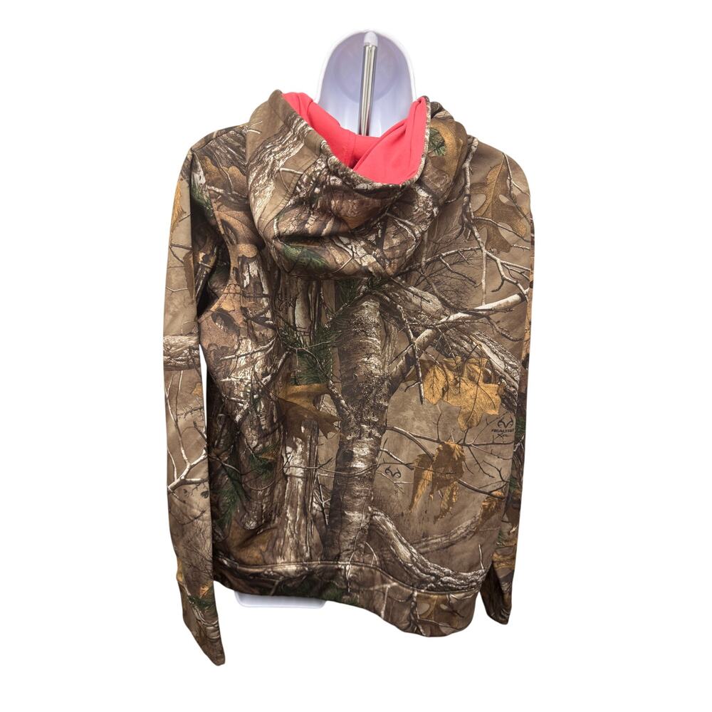 Under Armour Womens XL Realtree Pink Camo Pocket Pullover Hunting Mossy Oak - Picture 4 of 5